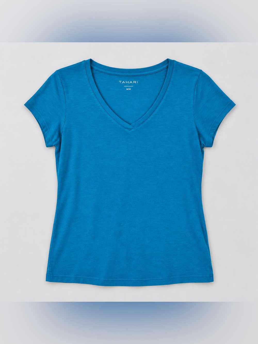 Tahari Essential T Shirt Medium Blue Capsule Beach Coastal